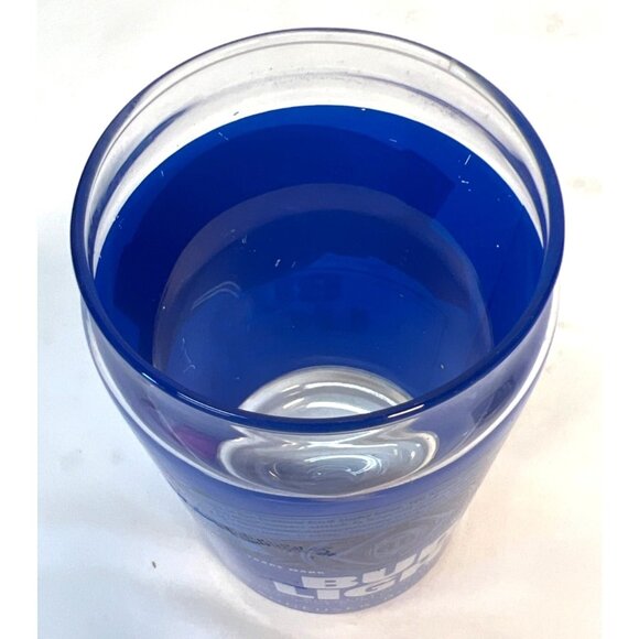 Bud Light Blue Plastic Pint Glass 16oz Beer Can Design Collectible By Anheuser-B - Picture 3 of 3